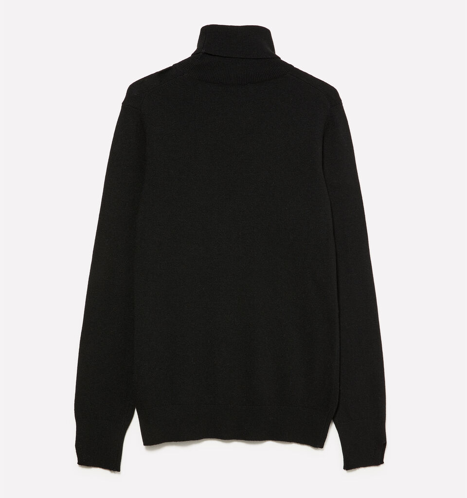 Black turtleneck sweater - women's high neck sweaters - Black | Sisley image number 2